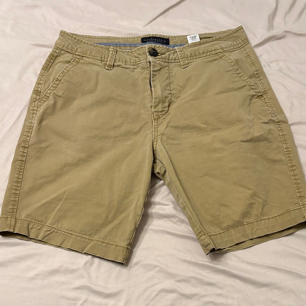 Aeropostale Khaki Flat Front Shorts